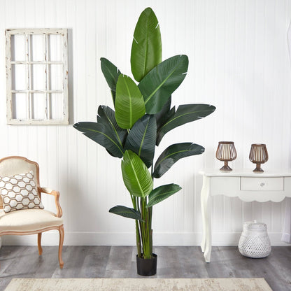  7-ft DIY Traveler’s Palm Artificial Tree Kit In Woven Planter