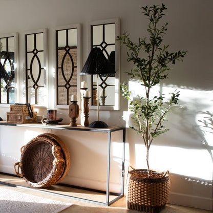  7-ft Artificial Olive Tree With Natural Trunk