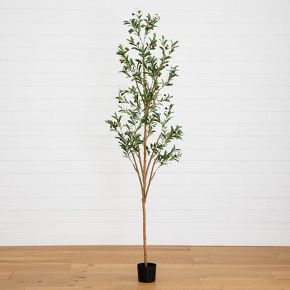  7-ft Artificial Olive Tree With Natural Trunk