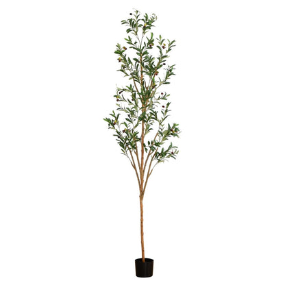  7-ft Artificial Olive Tree With Natural Trunk