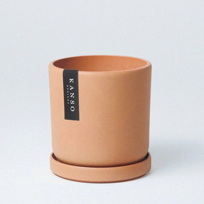  7 Inch Upcycled Signature Stone Planter Pot & Saucer