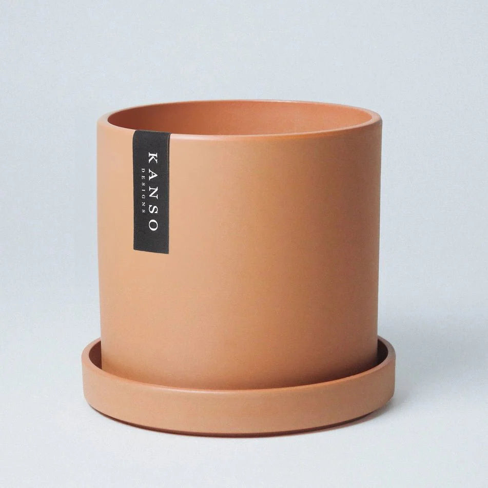  7 Inch Upcycled Signature Stone Planter Pot & Saucer