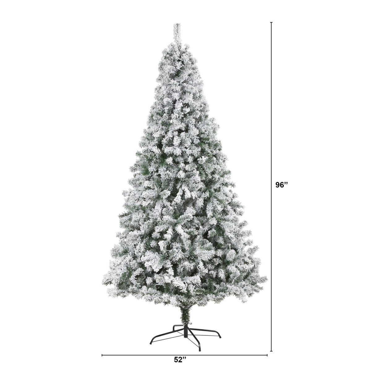  8-ft Flocked Rock Springs Spruce Artificial Christmas Tree