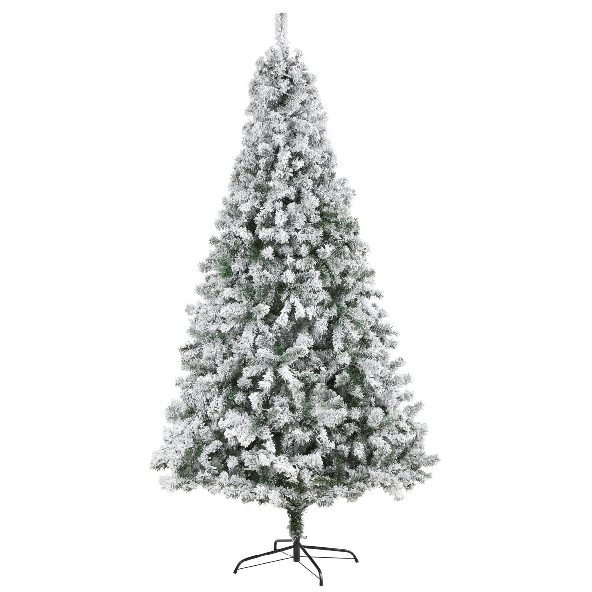  8-ft Flocked Rock Springs Spruce Artificial Christmas Tree