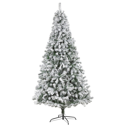  8-ft Flocked Rock Springs Spruce Artificial Christmas Tree