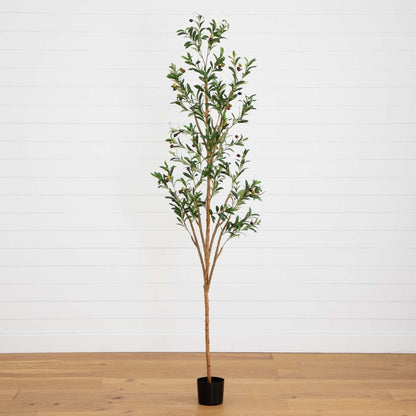  82-in Artificial Olive Tree – Tall, Rustic & Lifelike Décor Accent