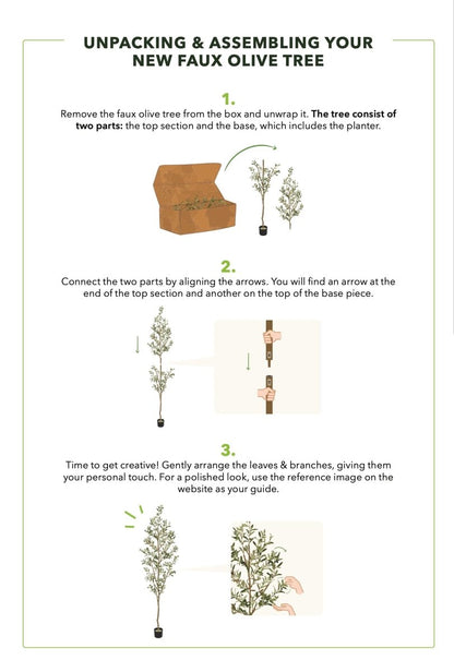  82-in Artificial Olive Tree – Tall, Rustic & Lifelike Décor Accent