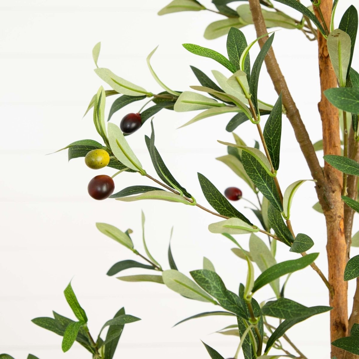  82-in Artificial Olive Tree – Tall, Rustic & Lifelike Décor Accent