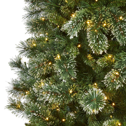  9-ft Slim Snow Tip Pine Tree – A Tall, Festive Elegance For Any Space
