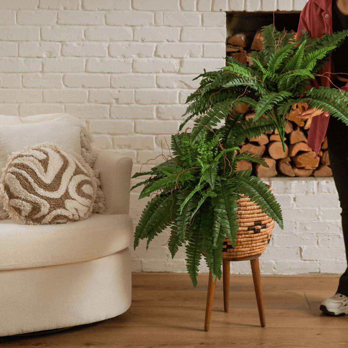  40″ Artificial Boston Fern (Set Of 2)