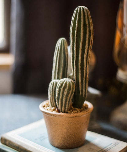  Artificial Cactus In Brown Pot – Realistic Faux Plant (3 Sizes)
