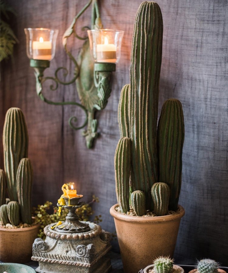  Artificial Cactus In Brown Pot – Realistic Faux Plant (3 Sizes)