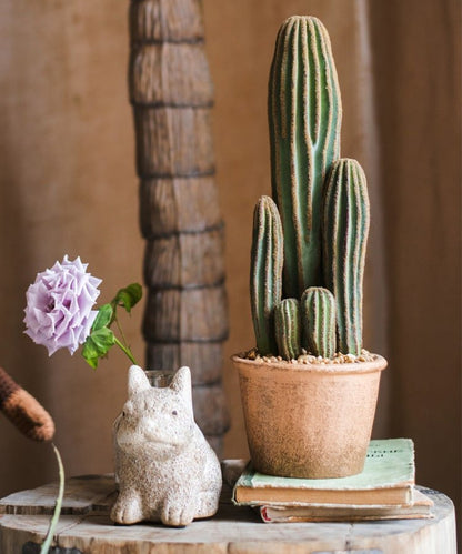  Artificial Cactus In Brown Pot – Realistic Faux Plant (3 Sizes)
