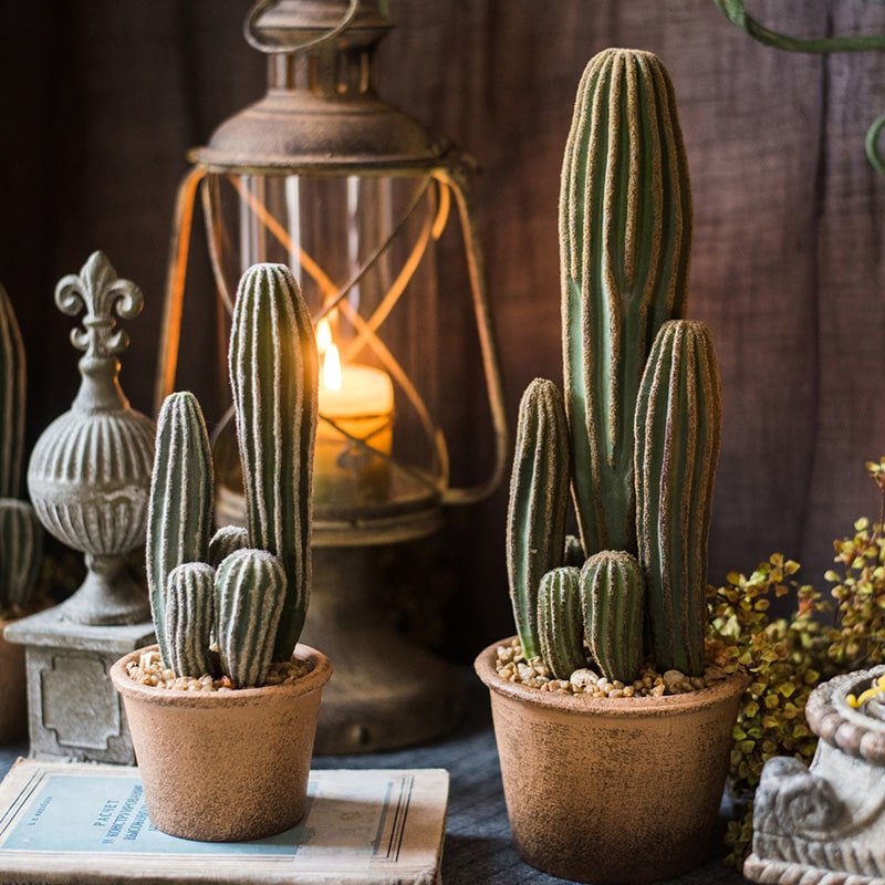  Artificial Cactus In Brown Pot – Realistic Faux Plant (3 Sizes)