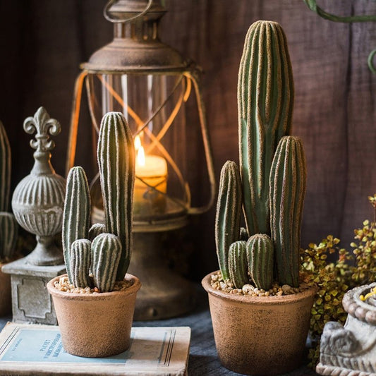  Artificial Cactus In Brown Pot – Realistic Faux Plant (3 Sizes)