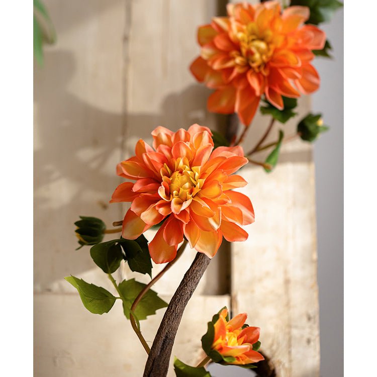  Artificial Dahlia Flower Vine 59" Long