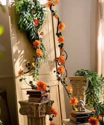  Artificial Dahlia Flower Vine 59" Long