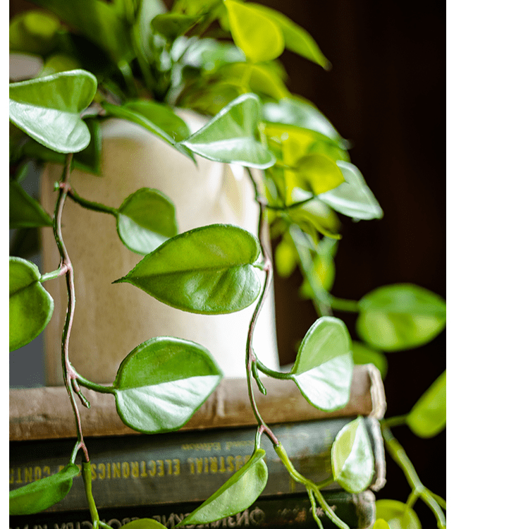  Artificial Devil's Ivy Plant In White Pot