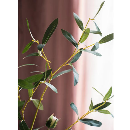  Artificial Faux Olive Leaf Stem