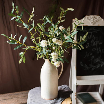  Artificial Faux Olive Leaf Stem