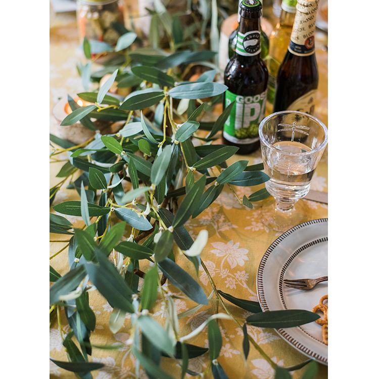  Artificial Faux Olive Leaf Stem