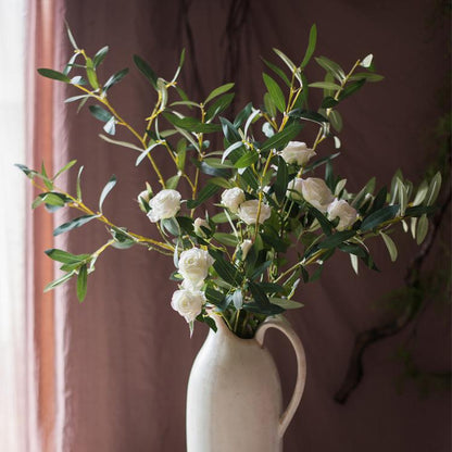  Artificial Faux Olive Leaf Stem