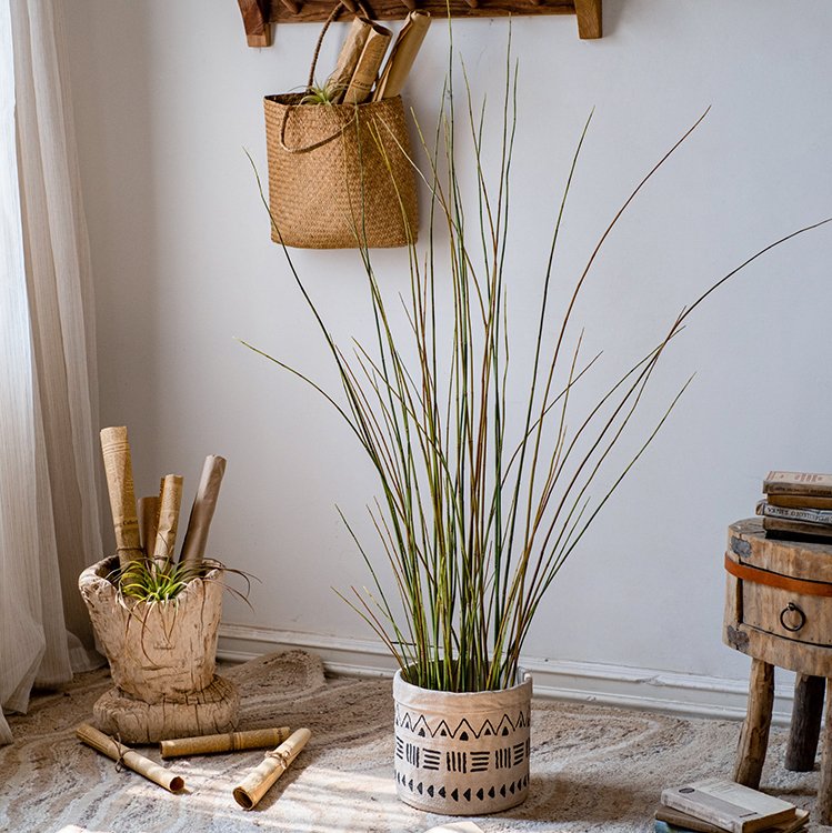  Artificial Faux Rough Horsetail Plant Long Stem 54" Tall