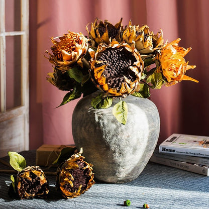  Artificial Flannel Sunflower Stem
