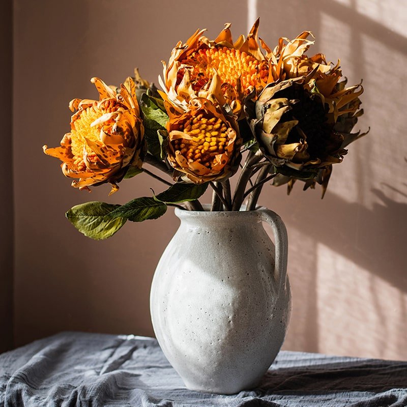  Artificial Flannel Sunflower Stem
