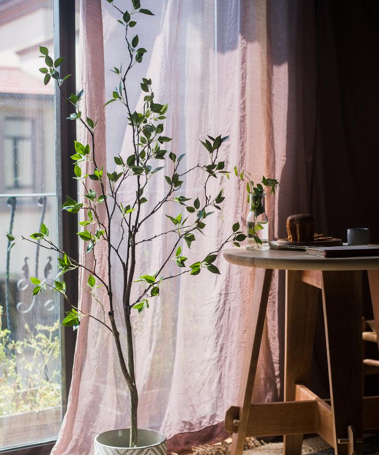  Green Leaf Faux Tree In Pot – 5′ & 6′ Handmade Silk Plant