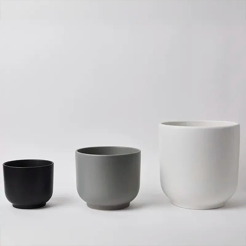  Bell Ceramic Planter – Curvy Indoor Houseplant Pot (6", 8", 10")