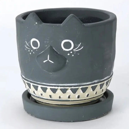  Black Cat Planter - Cement