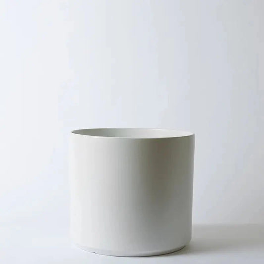  Ceramic Cylinder Planter By Solid Goods With Optional Mahogany Stand