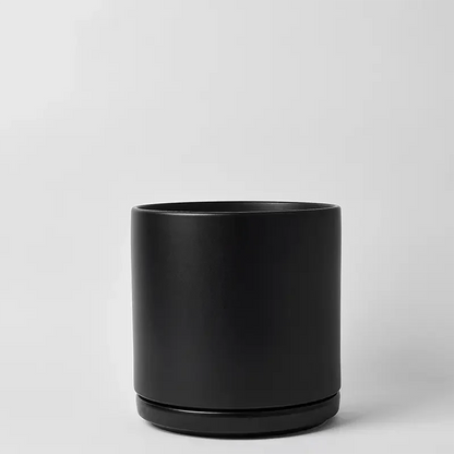  Ceramic Cylinder Planters With Saucer – Modern Indoor & Outdoor Pots In Multiple Sizes