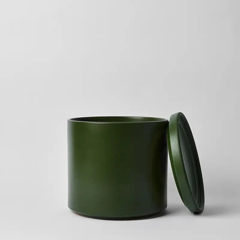  Ceramic Cylinder Planters With Saucer – Modern Indoor & Outdoor Pots In Multiple Sizes