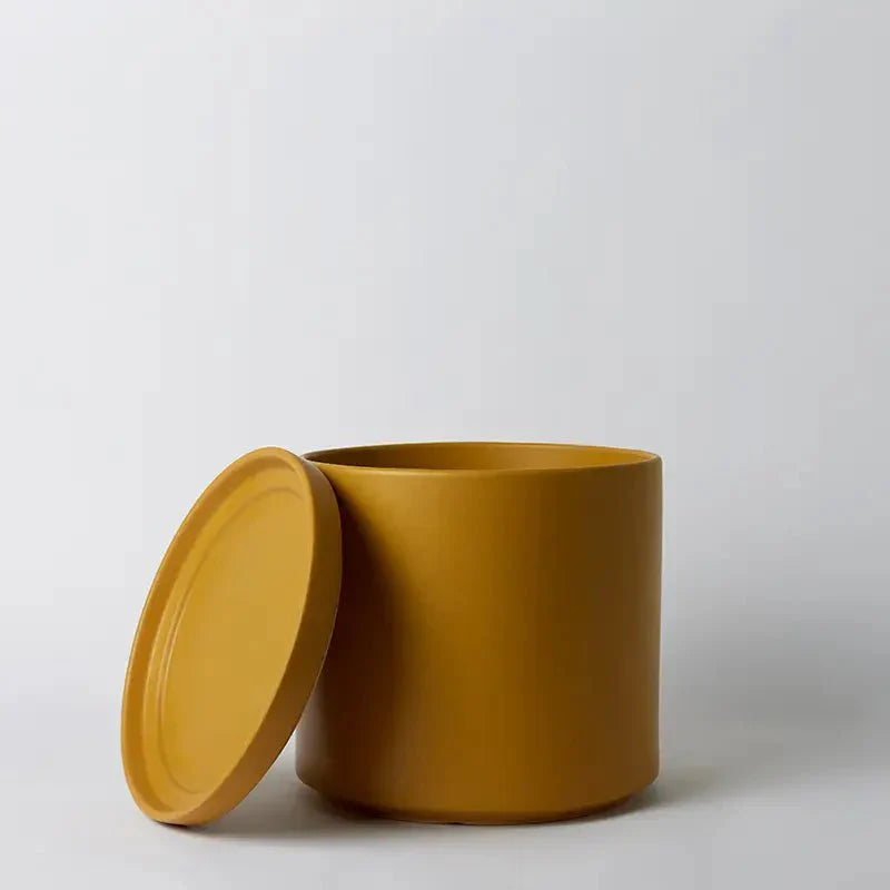  Ceramic Cylinder Planters With Saucer – Modern Indoor & Outdoor Pots In Multiple Sizes