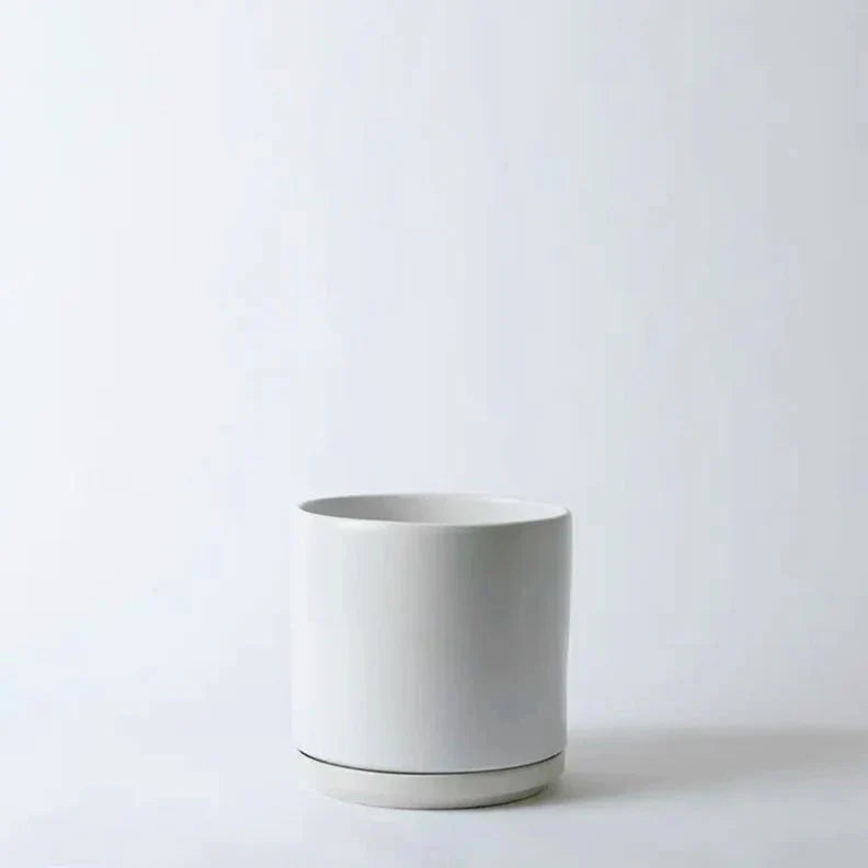  Ceramic Cylinder Planters With Saucer – Modern Indoor & Outdoor Pots In Multiple Sizes