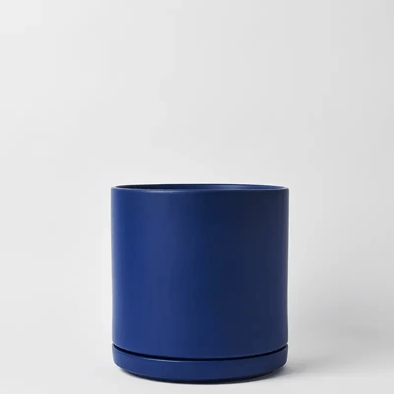 Ceramic Cylinder Planters With Saucer – Modern Indoor & Outdoor Pots In Multiple Sizes