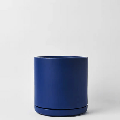  Ceramic Cylinder Planters With Saucer – Modern Indoor & Outdoor Pots In Multiple Sizes