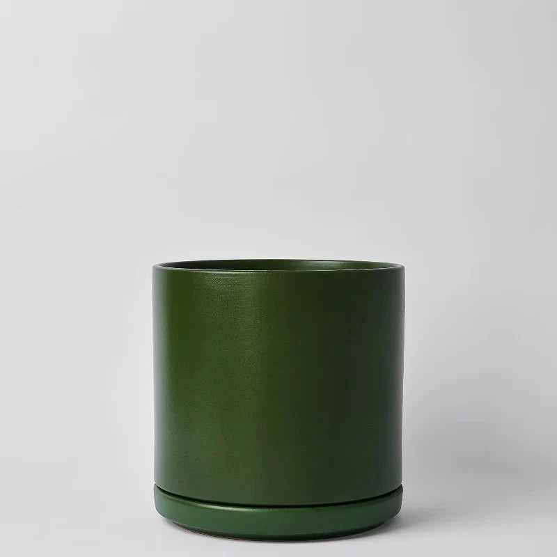  Ceramic Cylinder Planters With Saucer – Modern Indoor & Outdoor Pots In Multiple Sizes