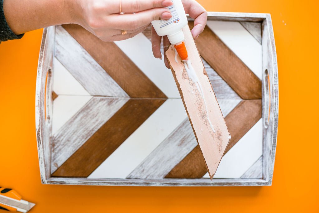  Chevron Wood Tray Kit