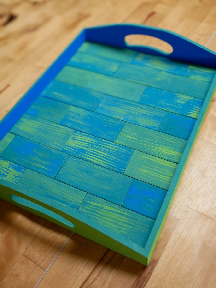  Chevron Wood Tray Kit