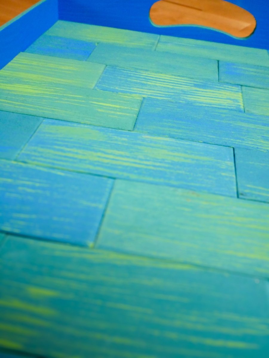  Chevron Wood Tray Kit