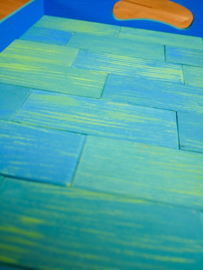  Chevron Wood Tray Kit
