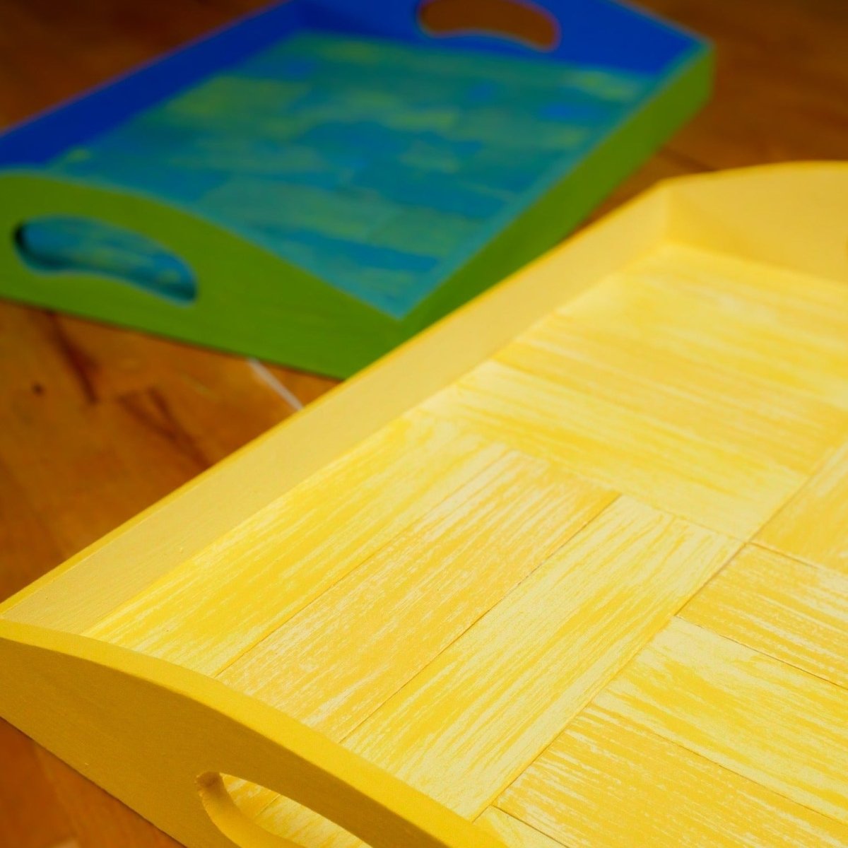  Chevron Wood Tray Kit