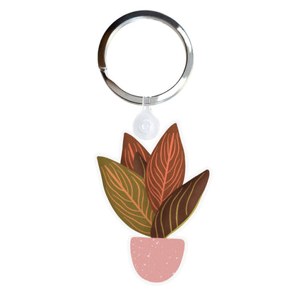  Chocolate Aglaonema Plant Acrylic Keychain