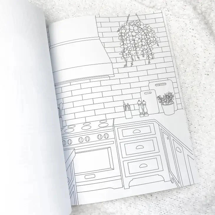  Cozy Interior Adult Coloring Book
