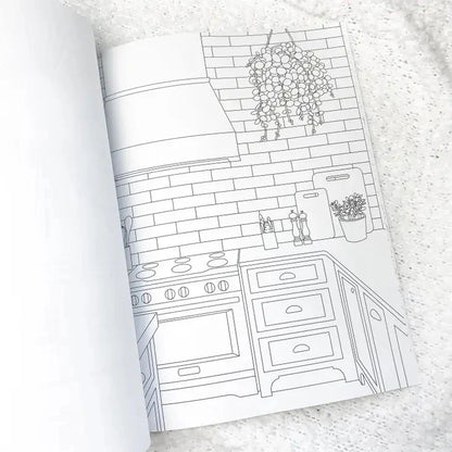  Cozy Interior Adult Coloring Book
