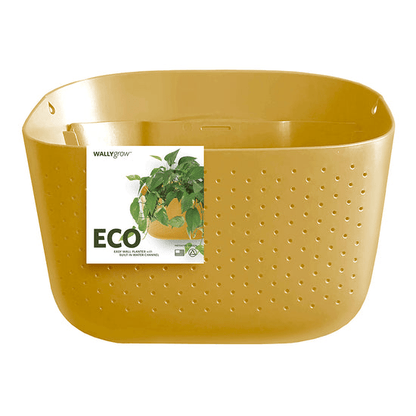  Eco Wall Planter By WallyGrow – Easy Vertical Garden For Indoors (Mustard)