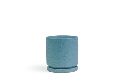 Gemstone Porcelain Planter Pot With Water Saucer 10.5 Inch